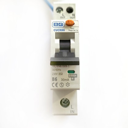 BG British General CUCRB6 B6 6A 6 Amp 30mA RCBO Circuit Breaker Type AC